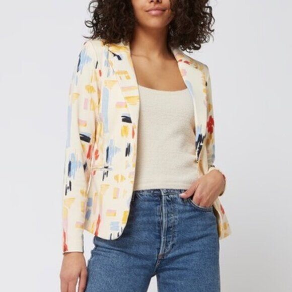 ICHI Women's IHkate Abstract Print Blazer Size XS - Picture 1 of 13